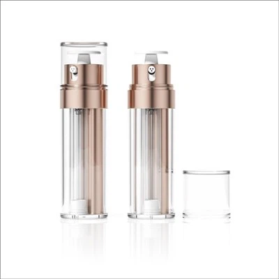 Пластмасова трикамерна безвъздушна бутилка от 30 ml