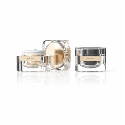 Луксозно акрилно квадратно бурканче за крем от 50 г